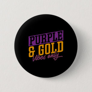 Purple And Gold Vibes Sketll Player Sketll Sports 6 Cm Round Badge