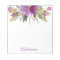 Purple and Gold Watercolor Flowers Notepad