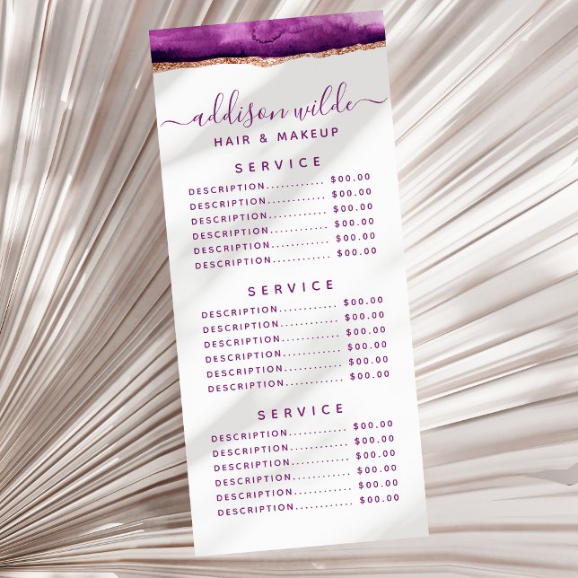 Purple And Gold Watercolor Rack Card (Creator Uploaded)