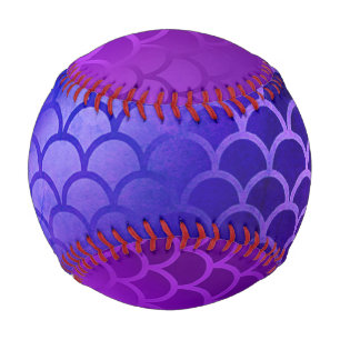 Purple and gradient colours mermaid baseball