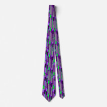 Purple and green 1960's retro style tie