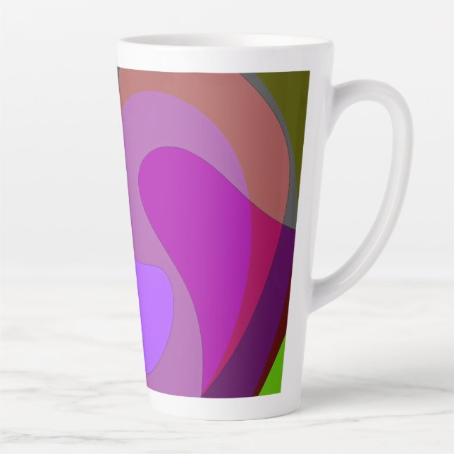 Purple And Green 403 Latte Mug (Right)