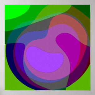 Purple And Green 403 Poster