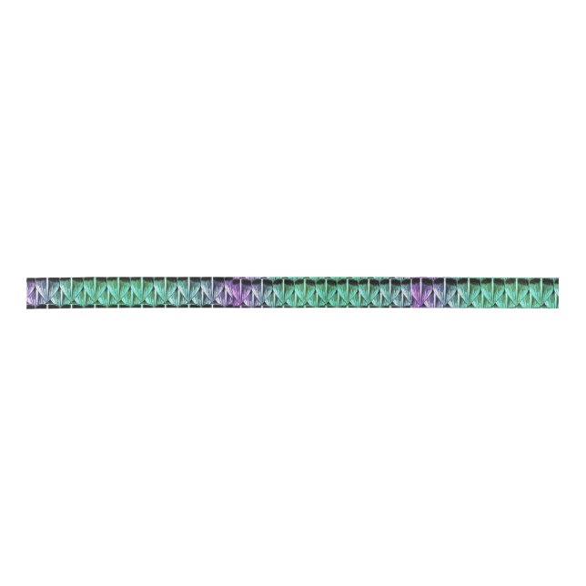 Purple and Green Dragon Satin Ribbon (Front)