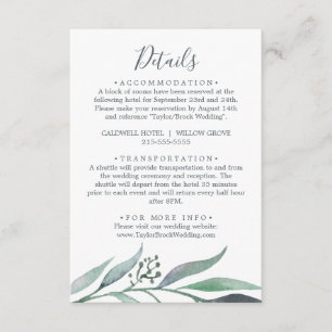 Purple and Green Eucalyptus Details Enclosure Card