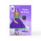 Purple and Green Girl with Age Birthday