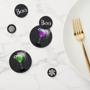 Purple and Green Halloween Boo Cocktail Party Confetti
