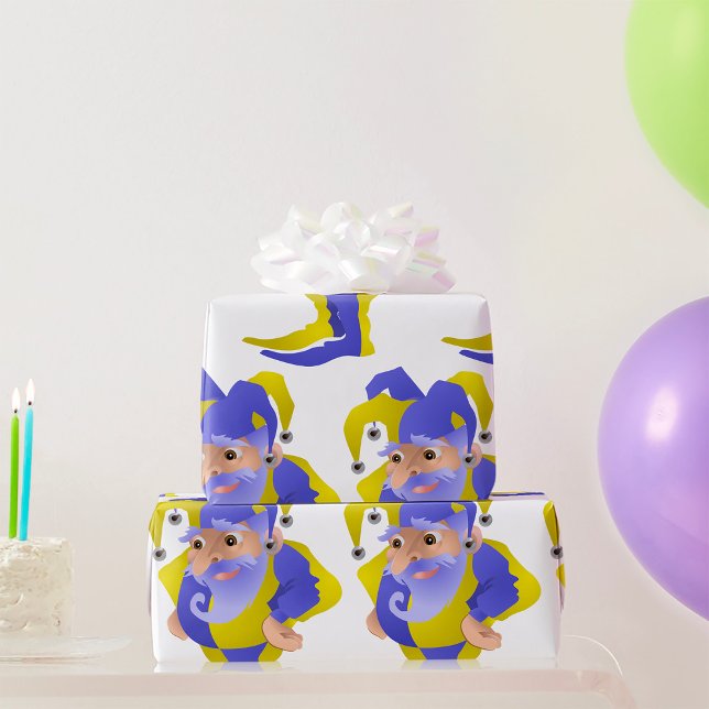Purple And Green Jester Wrapping Paper (Creator Uploaded)