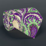 Purple and Green Paisley Wedding Tie<br><div class="desc">Elegant Peacock Colors Purple Green and Gold for the Roaring 20's, Gatsby or Mehndi Indian Paisley Peacock Wedding Theme. Mehndi Indian Paisley Vintage Peacock Wedding Party Tie For the Guys. Father of Bride, Father of Groom, Groomsman, Best Man and Groom. Vintage Inspired Paisley with Feather (feathery) Inspired Esthetic. Mehndi Indian...</div>