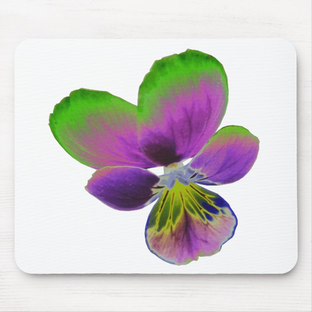 Purple and Green Pansy Mousepad (Front)
