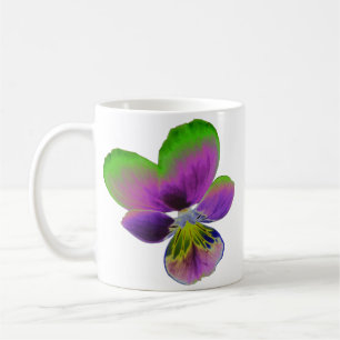 Purple and Green Pansy Mug