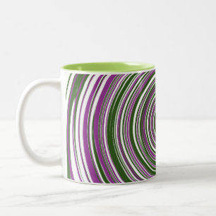 Purple and green pinwheel coffee mug
