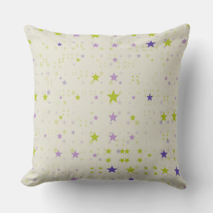 Purple and Green Stars Cushion