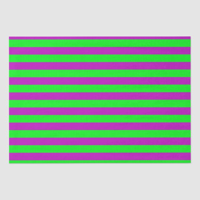 Purple and Green Stripes Design Tissue Paper (Front)