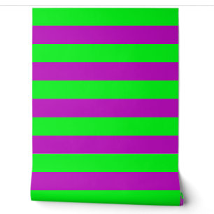 Purple and Green Stripes Wall Decor