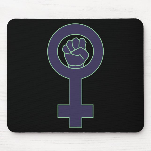 Purple and green venus mirror design mouse pad (Front)