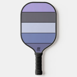 Purple And Grey Colour Stripes On Watercolor Paper Pickleball Paddle