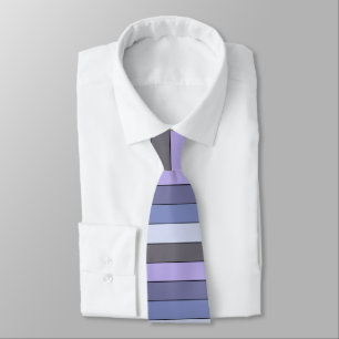 Purple And Grey Colour Stripes On Watercolor Paper Tie