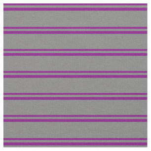 Purple and Grey Coloured Stripes Pattern Fabric