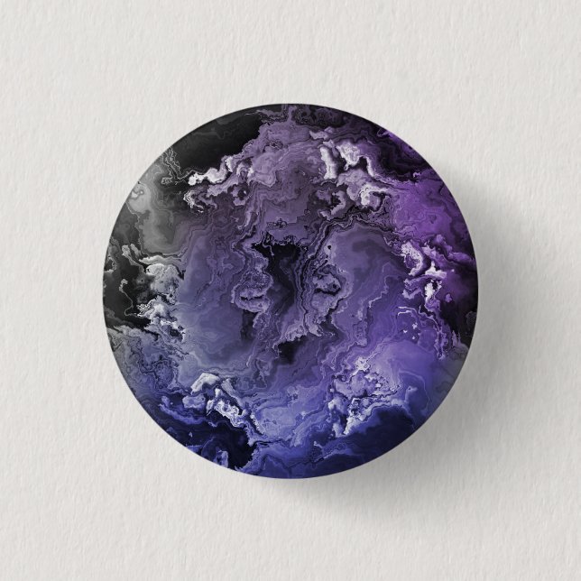 Purple and Grey Marble Agate 3 Cm Round Badge (Front)