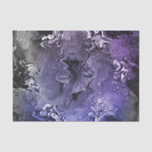Purple and Grey Marble Agate Tissue Paper