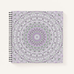 Purple and Grey Medallion Design Notebook