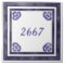 Purple and Grey Small House Number