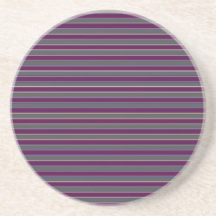Purple and Grey stripes Coaster