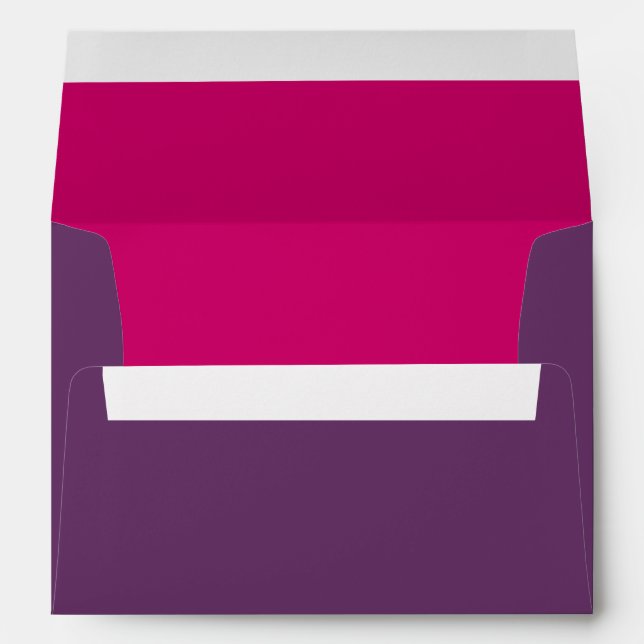 Purple and Hot Pink A-7 Envelope (Back (Bottom))