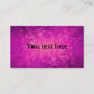 Purple and hot pink grungy punk standard size business card