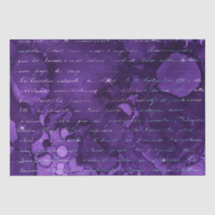 Purple and Iridescent Glitter Mermaid Letters Tissue Paper