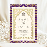 Purple and Ivory Islamic Arch Muslim Wedding