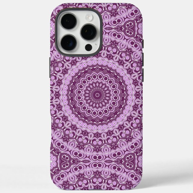 Purple and Lavender Geometric Mandala Pattern Case-Mate iPhone Case (Back)