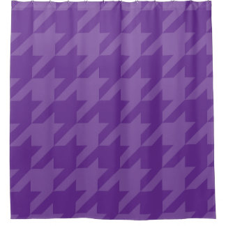 Purple and Lavender Houndstooth Shower Curtain