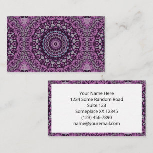 Purple and Lavender Mandala Pattern Design Business Card