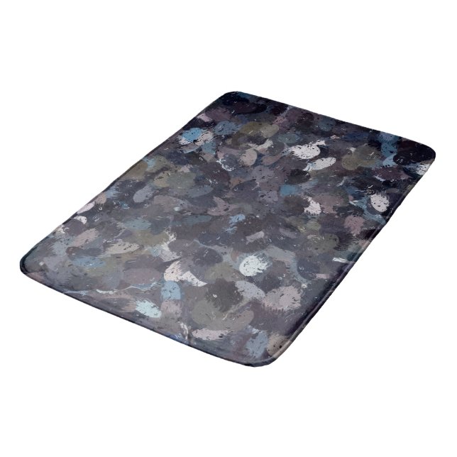 Purple and Lavender Paint Splatter  9163 Bath Mat (Angled)