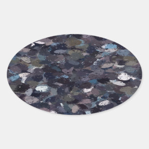 Purple and Lavender Paint Splatter 9163 Oval Sticker