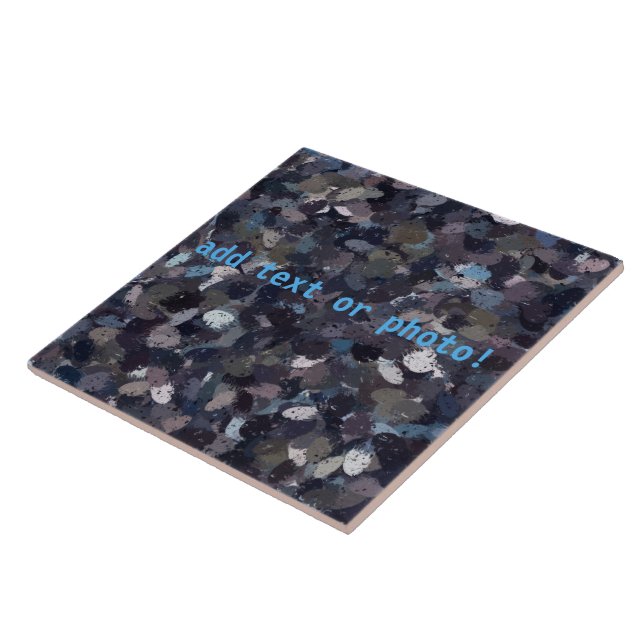 Purple and Lavender Paint Splatter  Tile (Side)