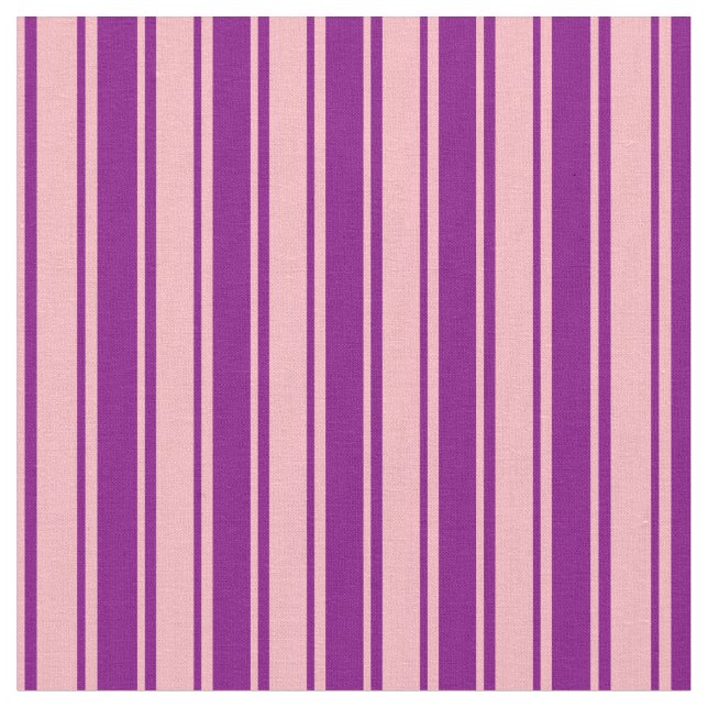 Purple and Light Pink Coloured Lined Pattern Fabric (Close Up)