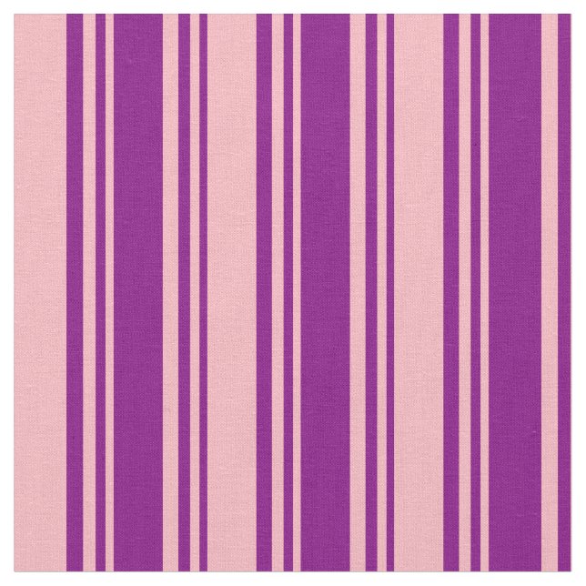 Purple and Light Pink Coloured Stripes Fabric (Close Up)