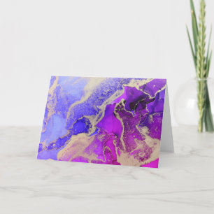 Purple and Magenta Abstract Thank You Card