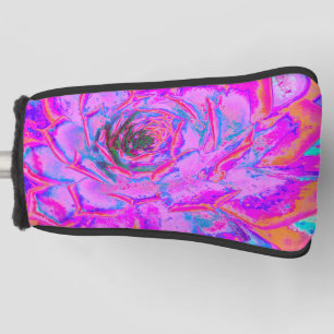 Purple and Magenta Succulent Sedum Rosette Golf Head Cover