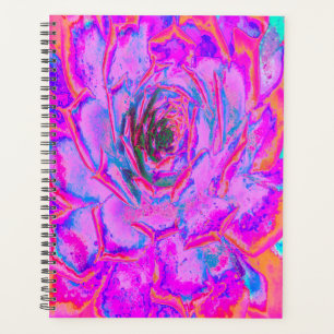 Purple and Magenta Succulent Sedum Rosette Planner
