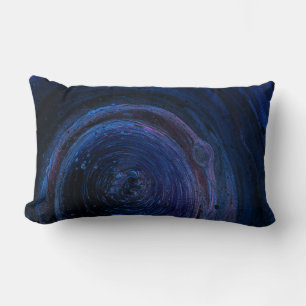 Purple and maroon abstract painting lumbar cushion