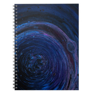 Purple and maroon abstract painting notebook