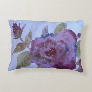 Purple And Mauve Floral Decorative Cushion
