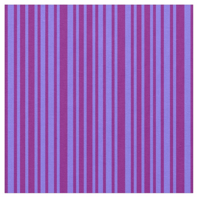 Purple and Medium Slate Blue Coloured Lines Fabric (Close Up)