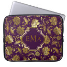 Purple And Metallic Gold Floral Pattern