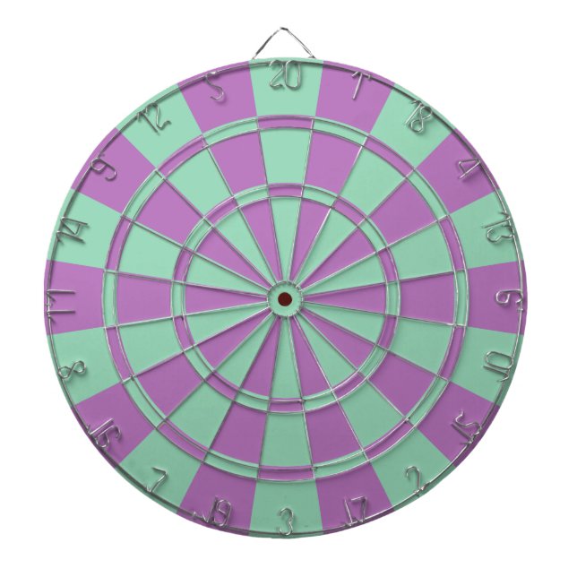 Purple And Mint Green Dartboard (Front)