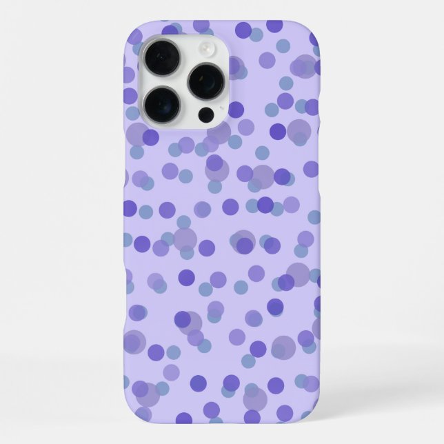 Purple and Moonstone polka dots iPhone Case (Back)